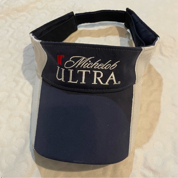 Michelob Ultra Navy and White Golf Visor Men’s Adjustable Hat Summer - Picture 1 of 5